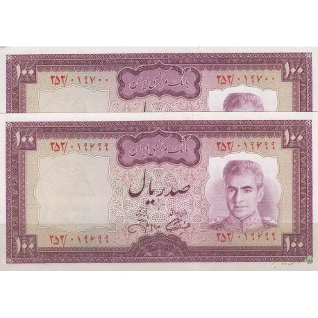 100 ریال آموزگار - جهانشاهی (جفت بانکی)