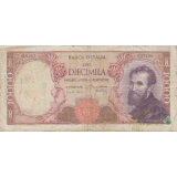 10000 لیر ایتالیا 1964(کارکرده)