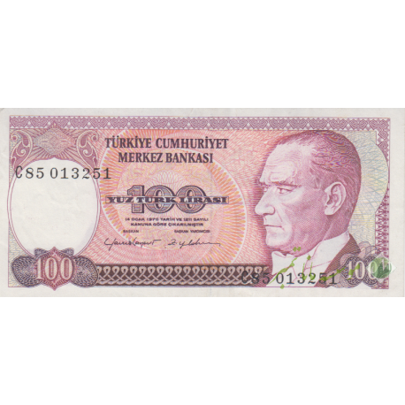 100 لیر ترکیه 1970(کارکرده)